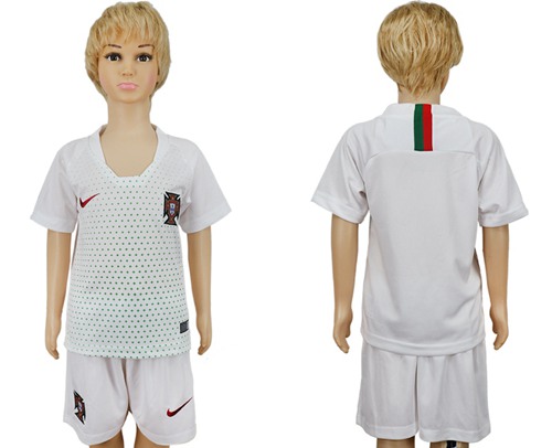 Portugal Blank Away Kid Soccer Country Jersey
